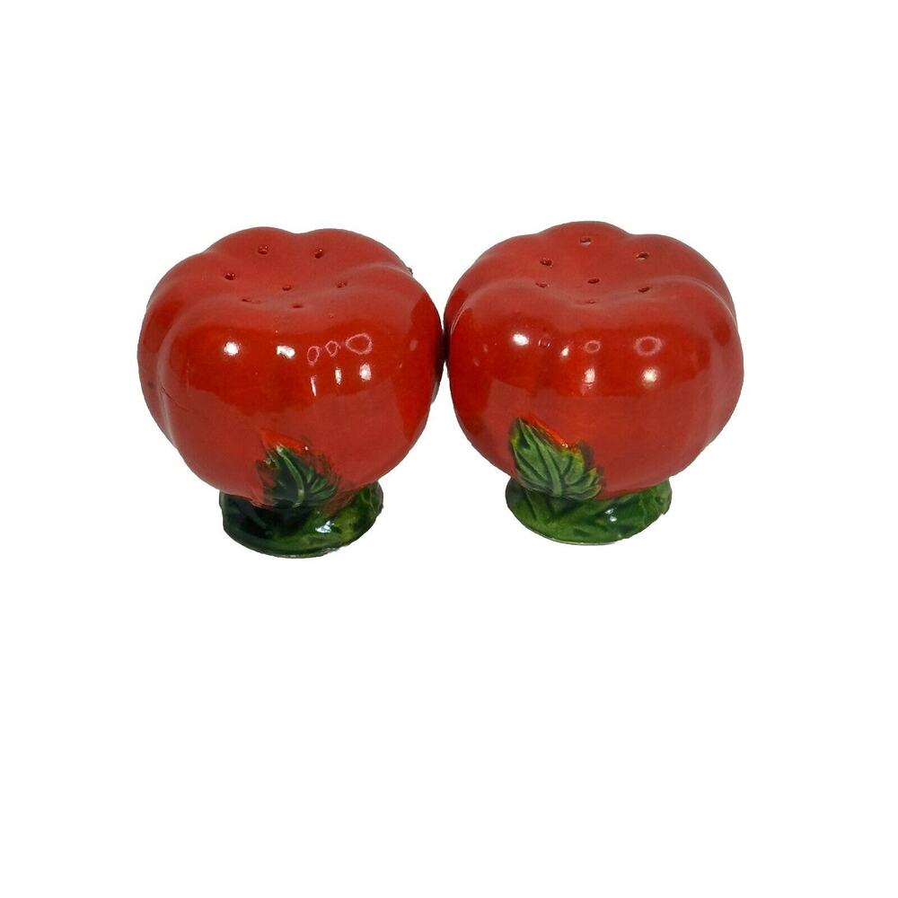 Vintage Tomato Salt & Pepper Made In Japan Fruit Vegetable